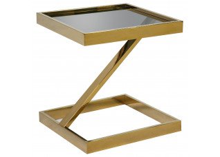 Mesa Lateral Chapelle Inox Dourado