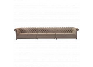 Sofá Chesterfield Linho Fendi 4,54 x 0,85 x 0,85h