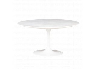 Mesa de Centro Saarinen com Tampo Mármore Branco